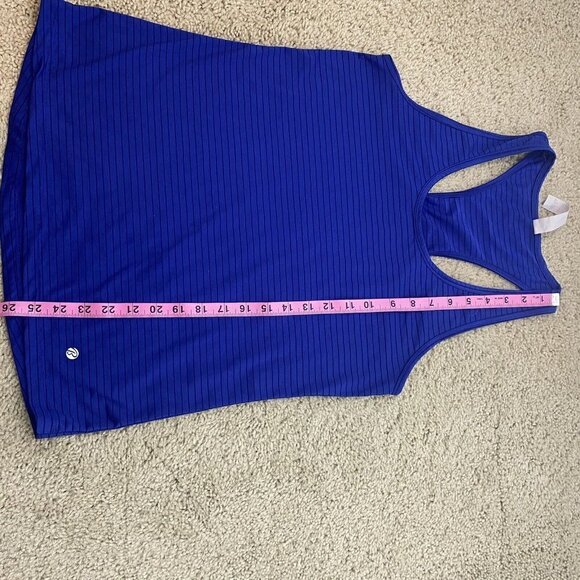 Bally Womens Tank Top Size S Blue Racerback Sleeveless Workout Activewear Run - Picture 6 of 7
